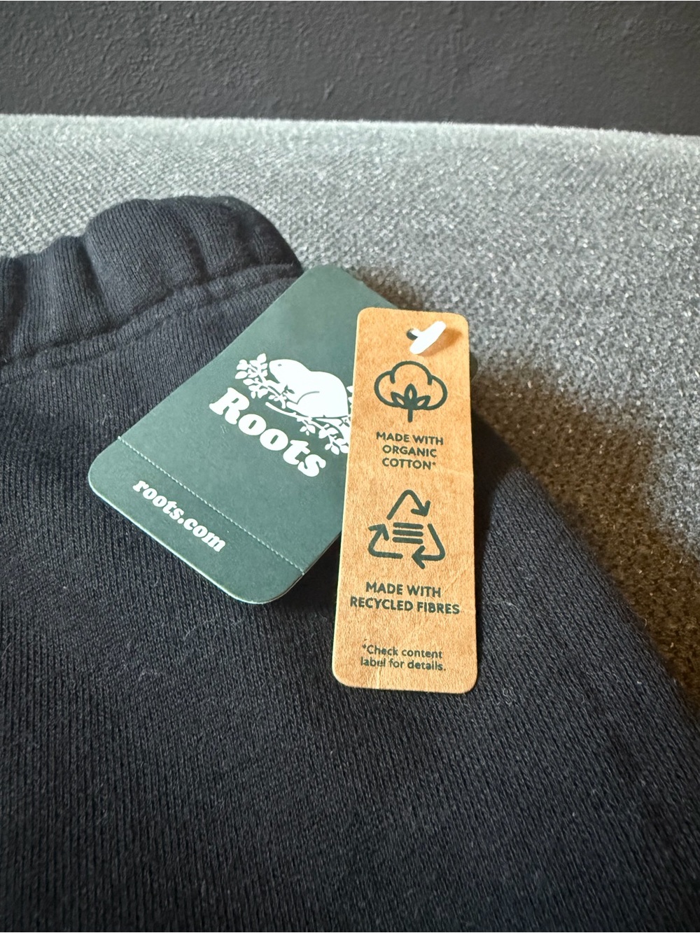 NWT Roots Women Black Organic Cotton Sweater